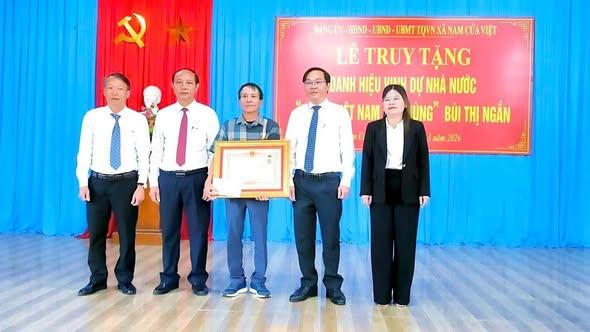 Lễ truy tặng danh hiệu vinh dự Nhà nước “Bà Mẹ Việt Nam Anh hùng” cho Bà Bùi Thị Ngắn